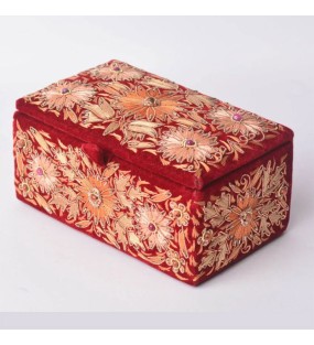 Reddish Beautiful Embroidery Jewellery Box