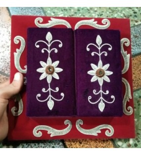 Red & Purple Beautiful Embroidery Jewellery Box..