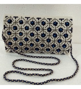 Blue & Silver Embroidery Purse