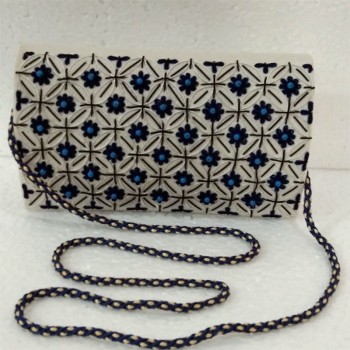 Blue & Silver Embroidery Purse..