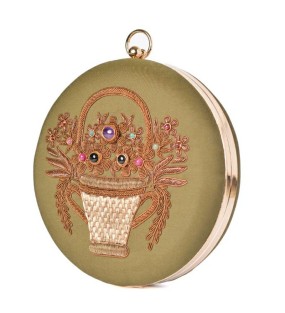 Golden Elegant Embroidery Purse