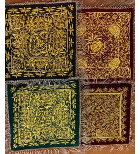 Fine Golden Work Embroidery Wall Hanging Carpet..