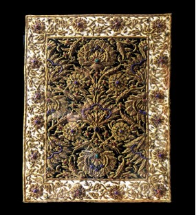 Golden Handmade Embroidery Wall Panel Hangings..