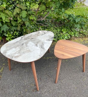 Marble Print Nest of Tables (Set of 2 )..