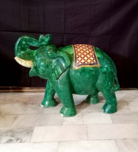 Green Marble Elephant Statue..