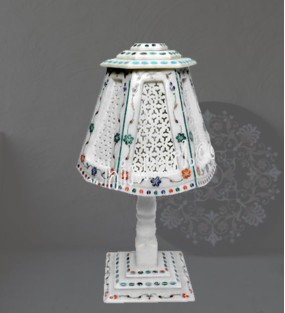 Inlay Stone Work Marble Table Lamp..