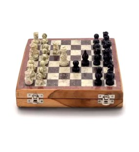 Marble Inlay Wooden Chess Board..